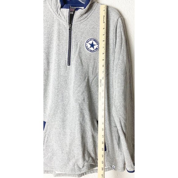 Dallas Cowboys Her Style Women's Large Club Collection 1/4 zip Grey Pullover EUC - Picture 3 of 7